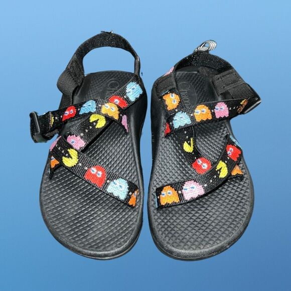 Kid’s Chaco PAC-MAN 80s Arcade Classic Z/Sandals Size Youth 2 Excellent Shape - Picture 3 of 7